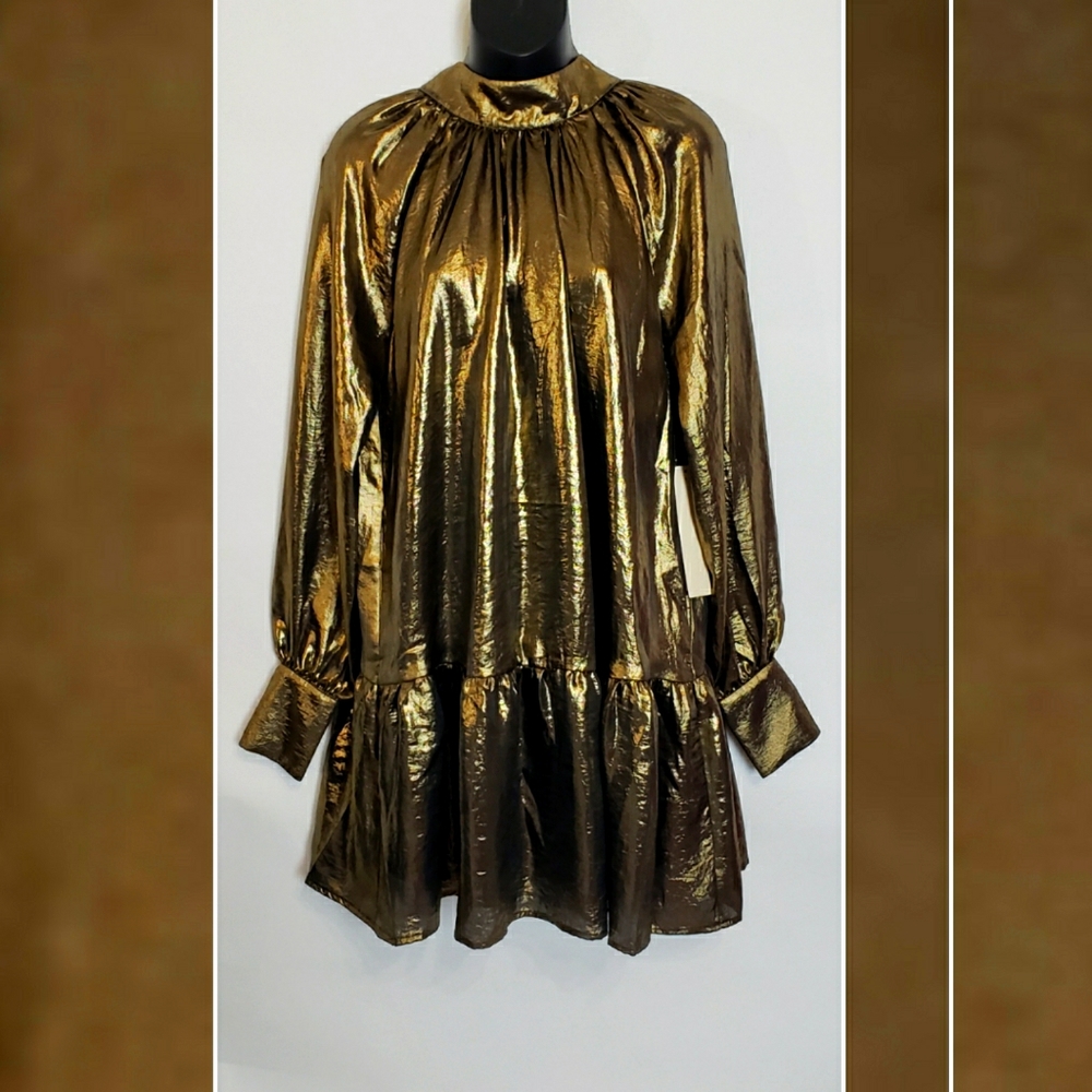Kate Hudson Flare Ruffle Hem Dress - Picture 2 of 8